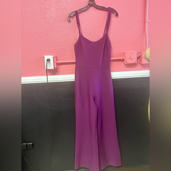NWT Fashion Nova Purple Jumpsuit with Wide-Leg Palazzo Pants - Picture 3 of 8